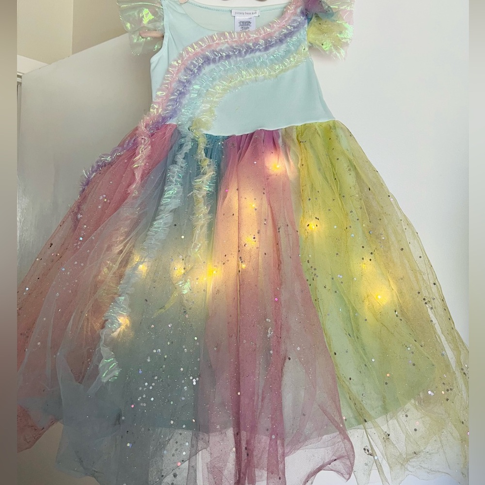 Pottery Barn unicorn dress with glitter